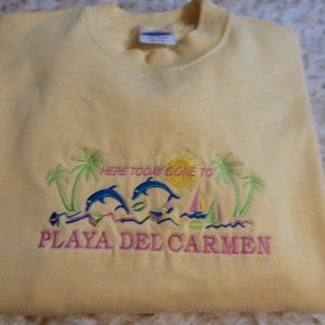 new Playa Del Carmen basic Fleece Sweater Large